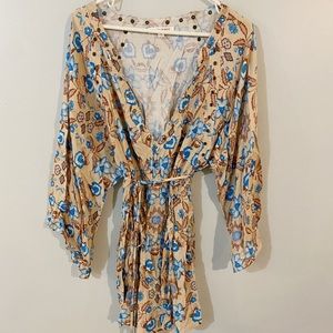 Honey Punch Floral Print Tunic